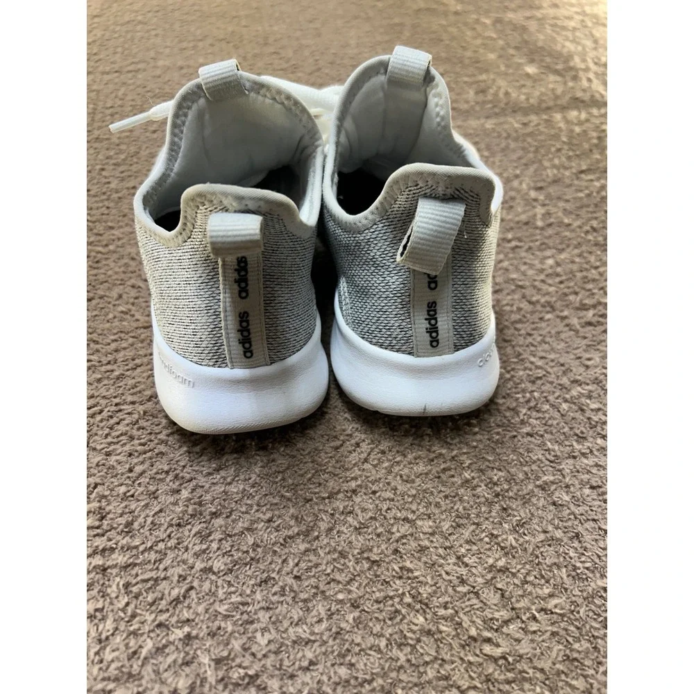 Adidas Cloudfoam Pure 2.0 Grey White Knit Running Shoes H04756 Womens 8